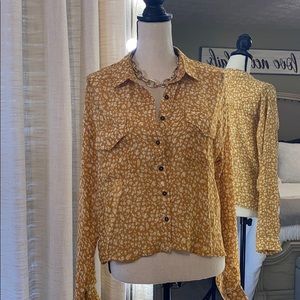 Wild Fable Floral Crop Shirt